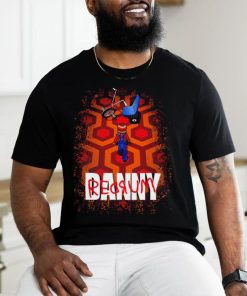 Danny Torrance walking toward his big wheel Redrum shirt