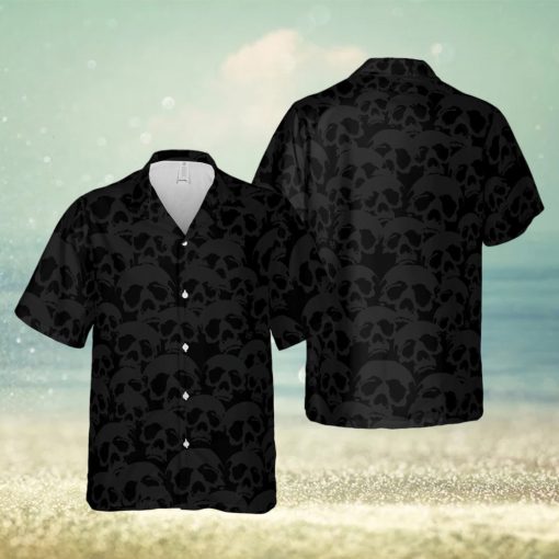 Dark Skull Pattern Hawaiian Shirt