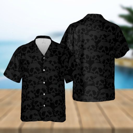 Dark Skull Pattern Hawaiian Shirt