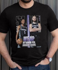 De'Aaron Fox and Domantas Sabonis Sacramento Kings Slam Cover Tee Shirt NBA