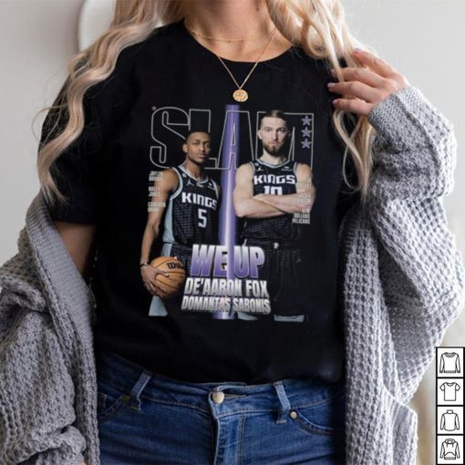 De’Aaron Fox and Domantas Sabonis Sacramento Kings Slam Cover Tee Shirt NBA