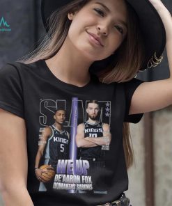 De'Aaron Fox and Domantas Sabonis Sacramento Kings Slam Cover Tee Shirt NBA