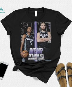 De'Aaron Fox and Domantas Sabonis Sacramento Kings Slam Cover Tee Shirt NBA