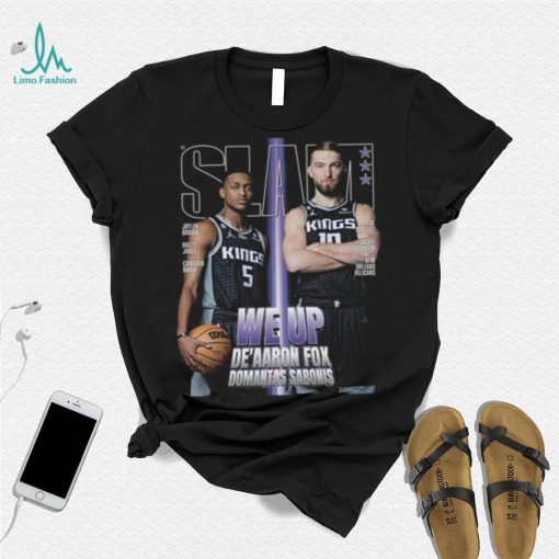 De’Aaron Fox and Domantas Sabonis Sacramento Kings Slam Cover Tee Shirt NBA