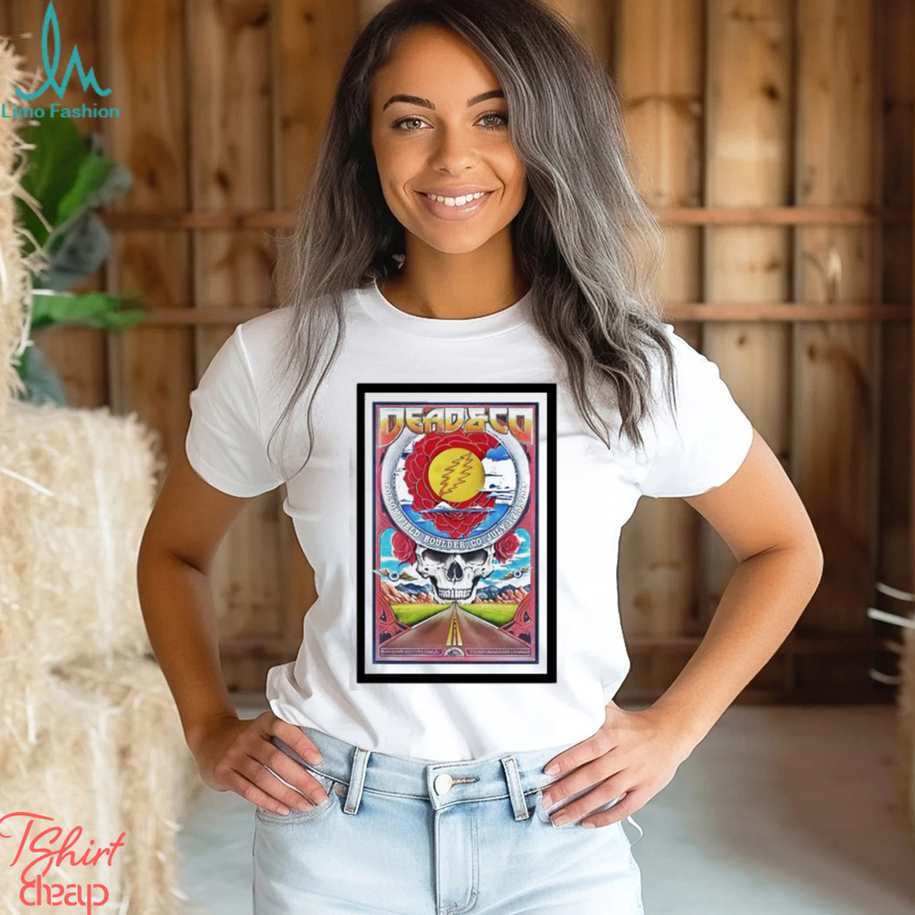 Dead and Company Boulder, CO Final Tour July 1,2,3 2023 Poster shirt Dead and Company Boulder, CO Final Tour July 1,2,3 2023 Poster shirt