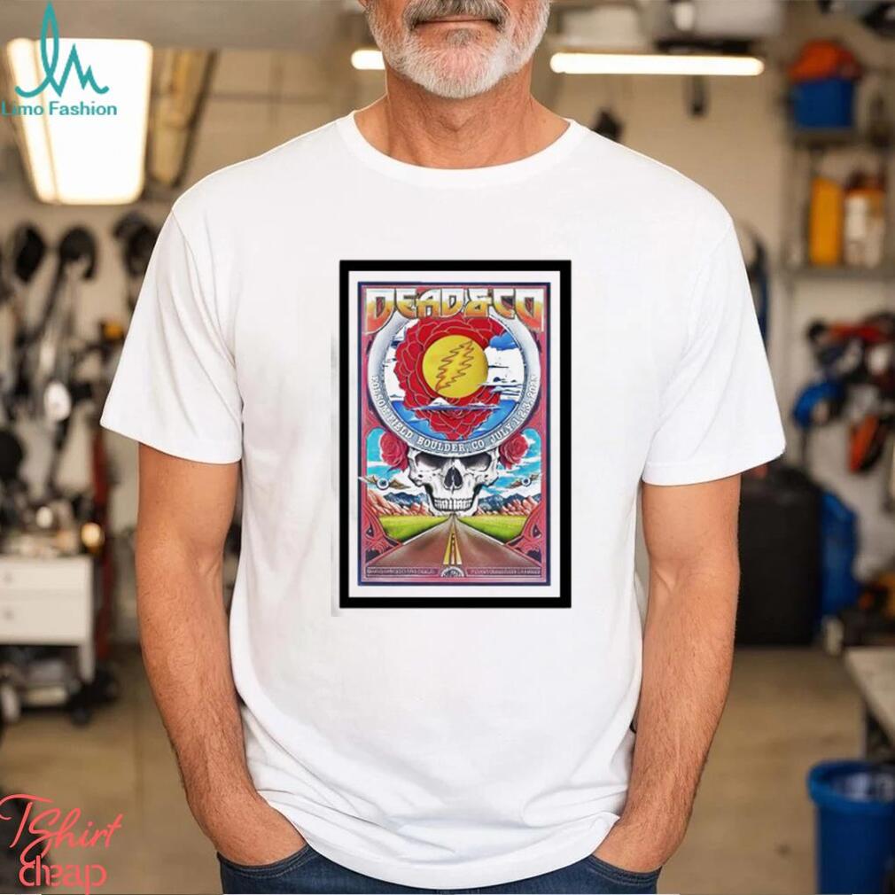 Dead and Company Boulder, CO Final Tour July 1,2,3 2023 Poster shirt Dead and Company Boulder, CO Final Tour July 1,2,3 2023 Poster shirt