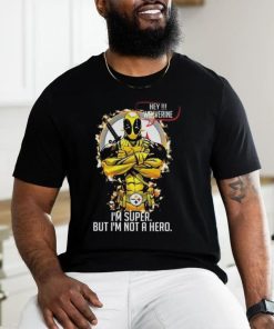Deadpool Love Pittsburgh Steelers I’m Super But I’m Not A Hero Shirt, hoodie, sweater, long sleeve and tank top Deadpool Love Pittsburgh Steelers I’m Super But I’m Not A Hero Shirt