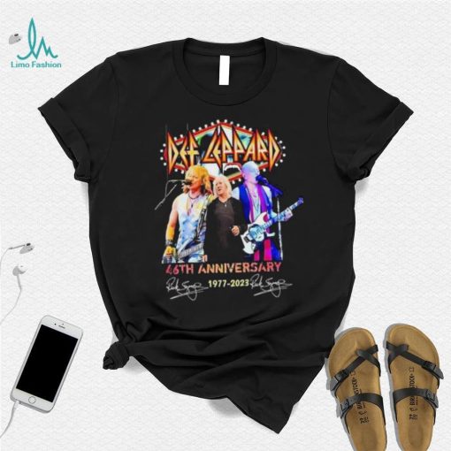 Def Leppard 46th anniversary 1977 2023 signatures shirt