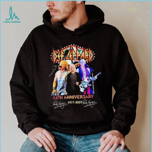 Def Leppard 46th anniversary 1977 2023 signatures shirt