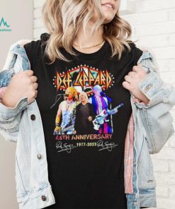 Def Leppard 46th anniversary 1977 2023 signatures shirt