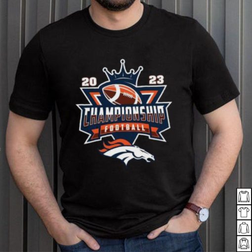 Denver Broncos 2023 Championship Football NFL logo T shirt