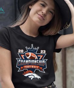 Denver Broncos 2023 Championship Football NFL logo T shirt