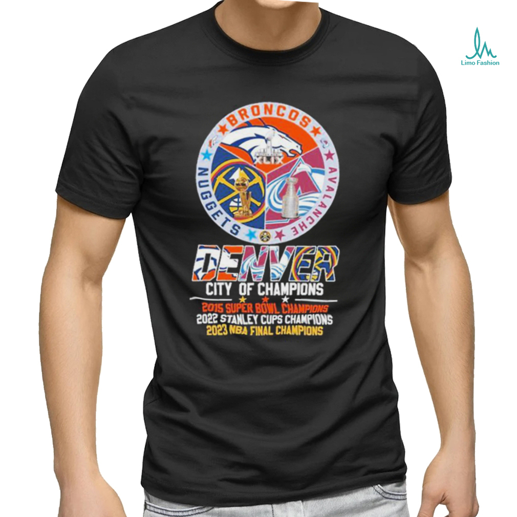 Denver Nugget Denver Broncos and Avalanche Denver official logo shirt -  Limotees