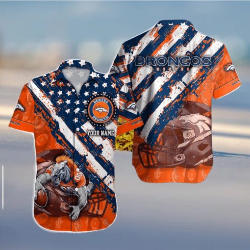 Denver Broncos NFL Custom Name Hawaiian Shirt