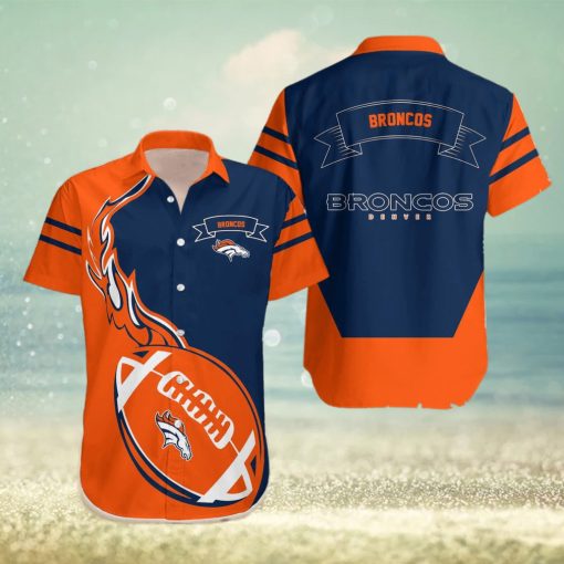 Denver Broncos NFL Flame Ball Hawaiian Shirt