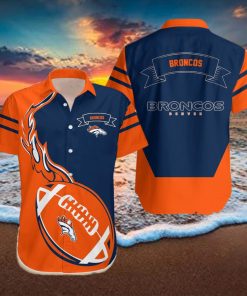 Denver Broncos NFL Flame Ball Hawaiian Shirt