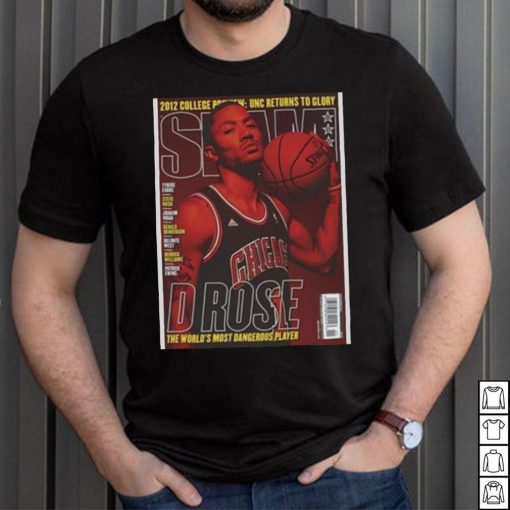 Derrick Rose Chicago Bulls NBA SLAM Cover Tee Shirt