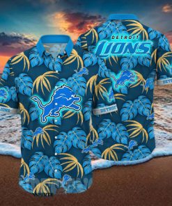 Detroit Lions NFL Flower Classic Full Print Hawaiian Shirt