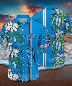 Detroit Lions NFL Flower Unisex All Over Printed Hawaiian Shirt