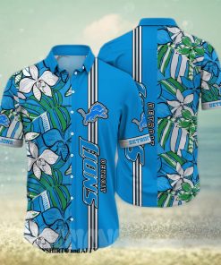 Detroit Lions NFL Flower Unisex All Over Printed Hawaiian Shirt