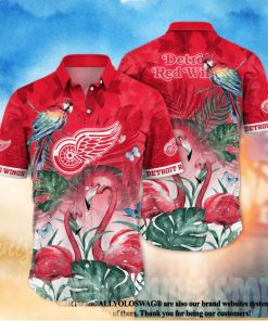 Detroit Red Wings NHL Floral 3D Hawaiian Shirt