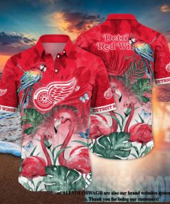 Detroit Red Wings NHL Floral 3D Hawaiian Shirt