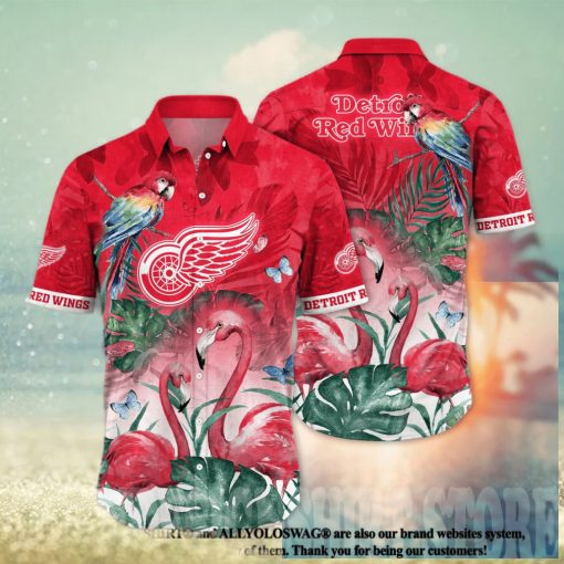 Detroit Red Wings NHL Floral 3D Hawaiian Shirt