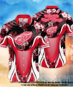 Detroit Red Wings NHL Floral All Over Print Hawaiian Shirt