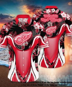 Detroit Red Wings NHL Floral All Over Print Hawaiian Shirt