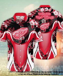 Detroit Red Wings NHL Floral All Over Print Hawaiian Shirt