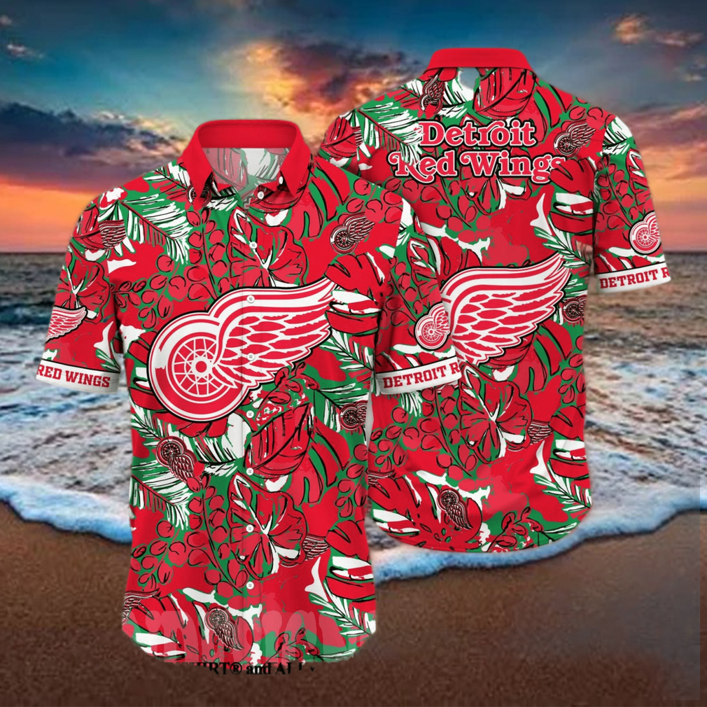 Detroit Red Wings NHL Custom Hawaii Shirt - Limotees