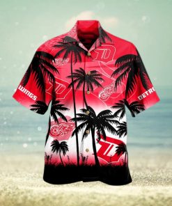 Detroit Red Wings Nhl Palm Hawaiian Shirt