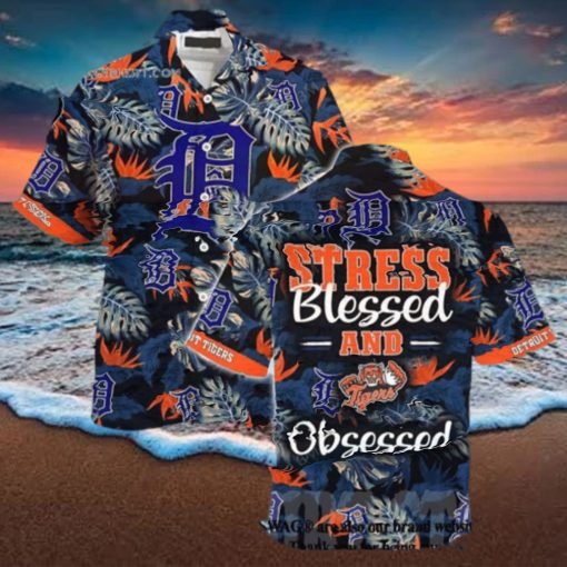 Detroit Tigers MLB Hot Version Hawaiian Shirt  Hawaiian Beach Short