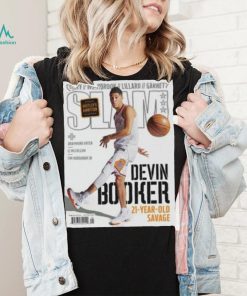 Devin Booker Phoenix Sun Slam Cover Tee Shirt NBA