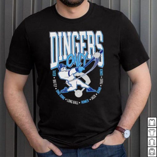 Dingers Only baseball shirt