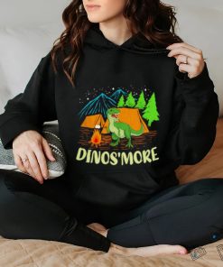 Dinos’smoke dinosaur and camping funny shirt
