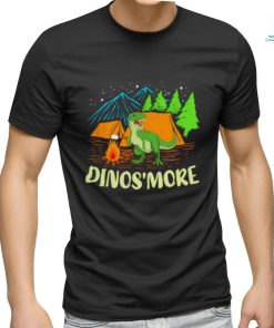 Dinos’smoke dinosaur and camping funny shirt