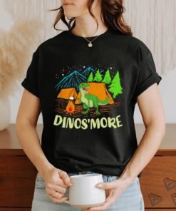 Dinos’smoke dinosaur and camping funny shirt