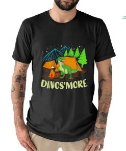 Dinos’smoke dinosaur and camping funny shirt