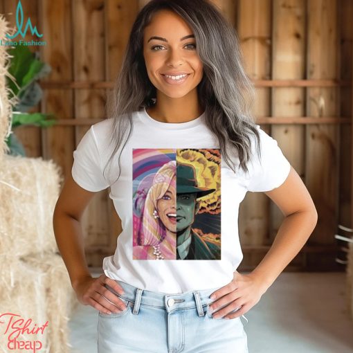 Discussingfilm Barbie Vs Oppenheimer Art By Jonattfieldart shirt