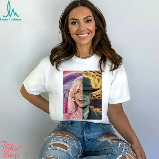 Discussingfilm Barbie Vs Oppenheimer Art By Jonattfieldart shirt