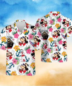 Disney Cruise Mickey Hibiscus Pattern Hawaiian Shirt