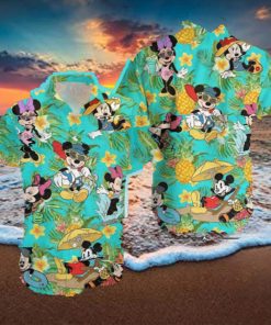 Disney Hawaiian Shirt Disney Mickey Mouse Hawaiian Pineapple Limited Edition  Aloha Shirt  Hawaiian Beach Short