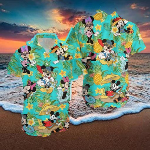 Disney Hawaiian Shirt Disney Mickey Mouse Hawaiian Pineapple Limited Edition  Aloha Shirt  Hawaiian Beach Short