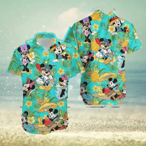 Disney Hawaiian Shirt Disney Mickey Mouse Hawaiian Pineapple Limited Edition  Aloha Shirt  Hawaiian Beach Short