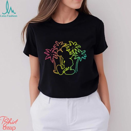 Disney Mickey Mouse Silhouette Palm Trees T Shirt