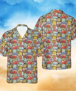 Disney Pixar Cars Sketched Hawaiians Shirt