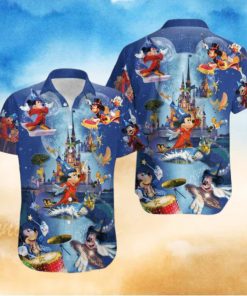 Disney Wonderful World Mickey Magic Summer Tropical Summer Hawaiian Shirt