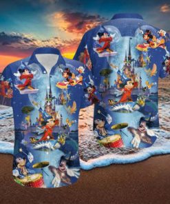 Disney Wonderful World Mickey Magic Summer Tropical Summer Hawaiian Shirt