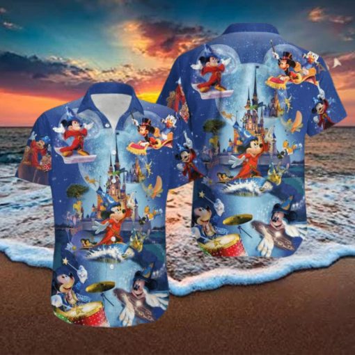 Disney Wonderful World Mickey Magic Summer Tropical Summer Hawaiian Shirt